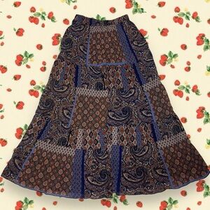 Patchwork Long Skirt